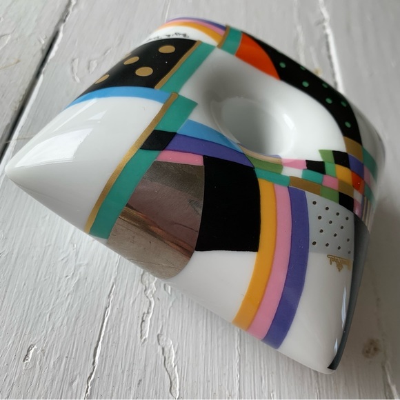 Brigitte Doege Rosenthal Studio Hand Painted Porcelain Candlestick Candle Holder - Picture 7 of 15